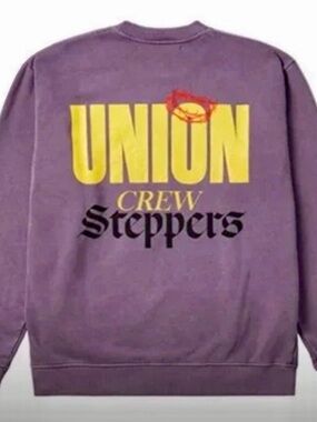 Union Crew Steppers Purple Graphic Sweatshirt